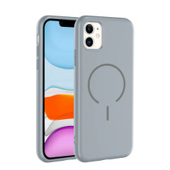 iPhone 11 Kılıf Meta Lansman M-Safe Kamera Korumalı içi Kadife Yumuşak Renkli Süet Silikon Siyah