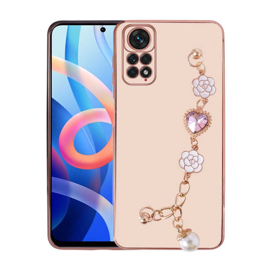 Xiaomi Redmi Note 12 Pro 4G El Tutamaçlı Kamera Korumalı Taka Silikon Kapak kılıf Pembe