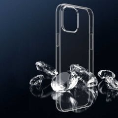 iPhone 14 Kılıf Sert Pürüzsüz Şeffaf Droga Kapak