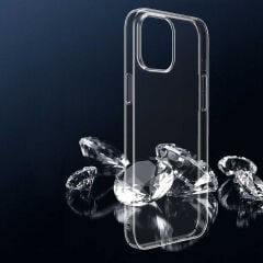 iPhone 14 Kılıf Sert Pürüzsüz Şeffaf Droga Kapak