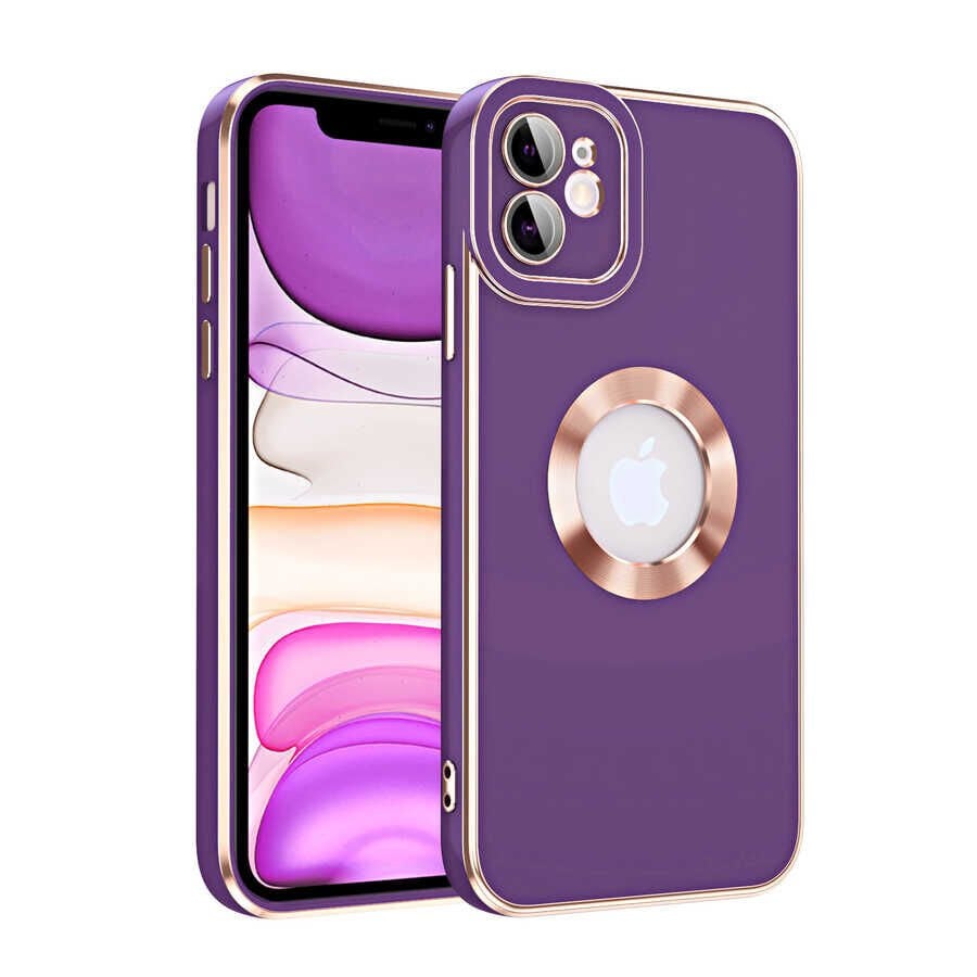 iPhone 12 Kılıf Kongo Kapak Koyu Mor
