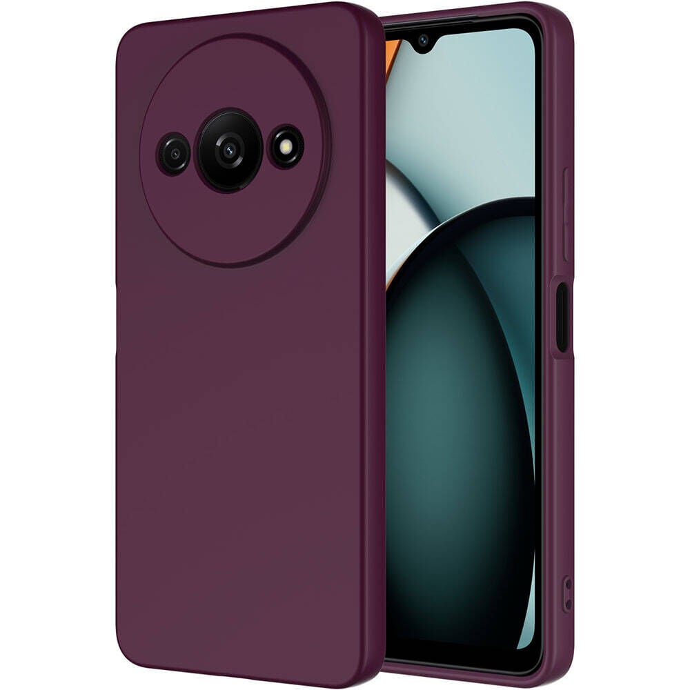Xiaomi Redmi A3 4G 2024 Kılıf Kamera Korumali Mara Lansman Kapak Koyu Mor