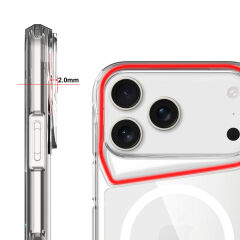 iPhone 17 Pro Max Uyumlu Kablosuz Şarj Özellikli Darbe Emici T-Max M-safe Kapak