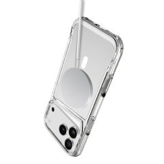 iPhone 17 Pro Max Uyumlu Kablosuz Şarj Özellikli Darbe Emici T-Max M-safe Kapak