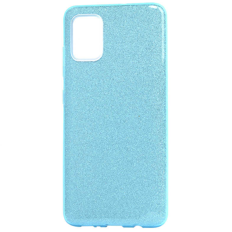 Samsung Galaxy A71 Kılıf Shining Silikon Mavi
