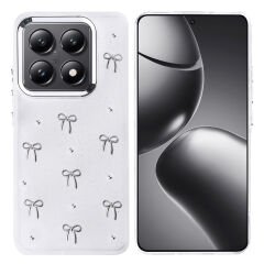 Xiaomi 14T Pro Kılıf Airbag Tasarımlı Simli Şeffaf  Kutup Kapak