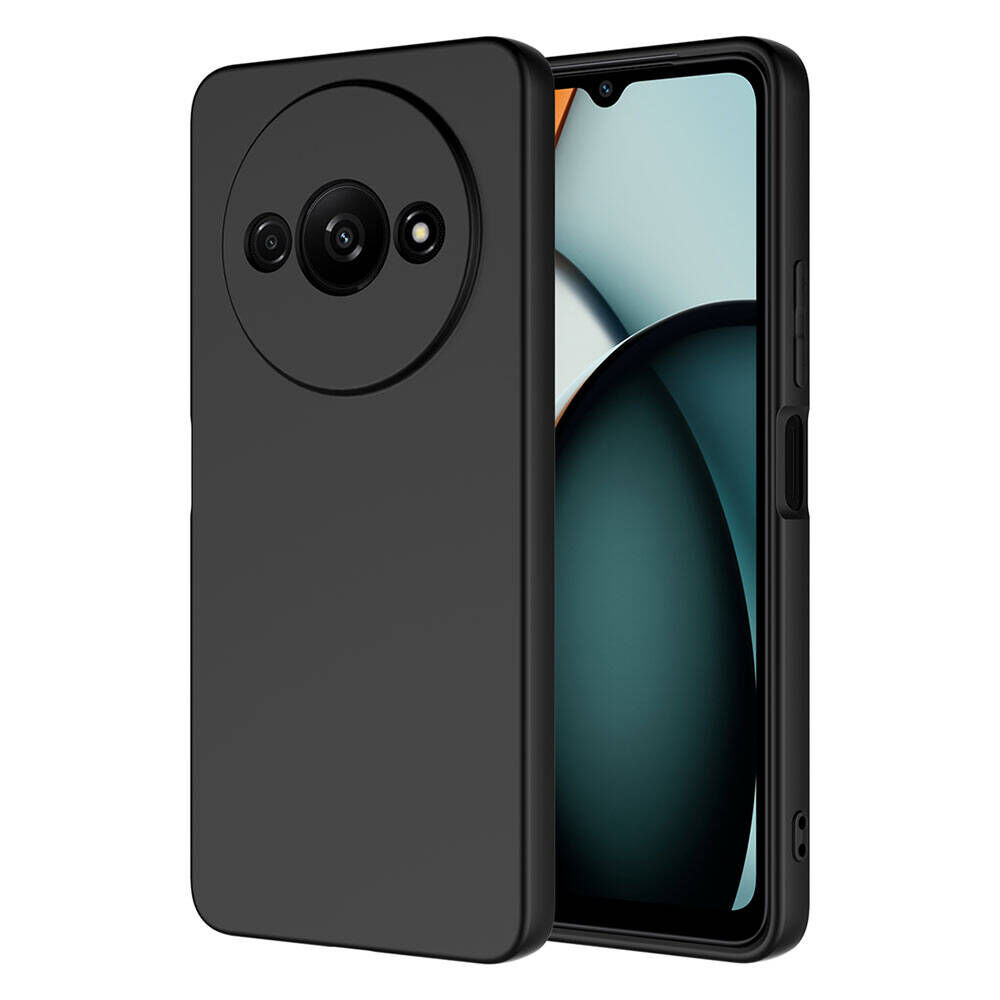 Xiaomi Redmi A3 4G 2024 Kılıf Kamera Korumali Mara Lansman Kapak Siyah