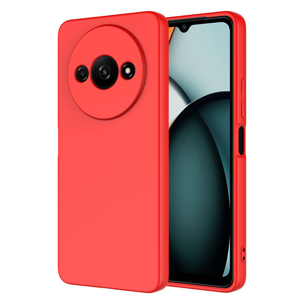 Xiaomi Redmi A3 4G 2024 Kılıf Kamera Korumali Mara Lansman Kapak Kırmızı