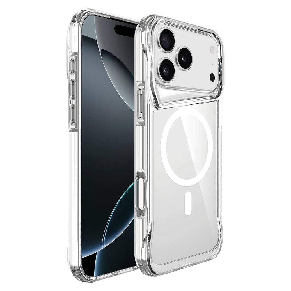 iPhone 17 Pro Uyumlu Kablosuz Şarj Özellikli Darbe Emici T-Max M-safe Kapak