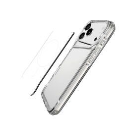 iPhone 17 Pro Uyumlu Kablosuz Şarj Özellikli Darbe Emici T-Max M-safe Kapak