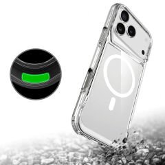 iPhone 17 Pro Uyumlu Kablosuz Şarj Özellikli Darbe Emici T-Max M-safe Kapak