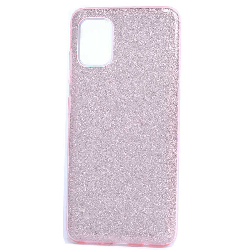 Samsung Galaxy A71 Kılıf Shining Silikon Rose Gold