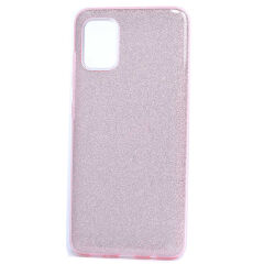 Samsung Galaxy A71 Kılıf Shining Silikon Rose Gold