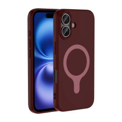 iPhone 16 Kılıf M-Safe Şarj Özellikli Kamera Korumali Premium Soft Aris Silikon Kapak Lila
