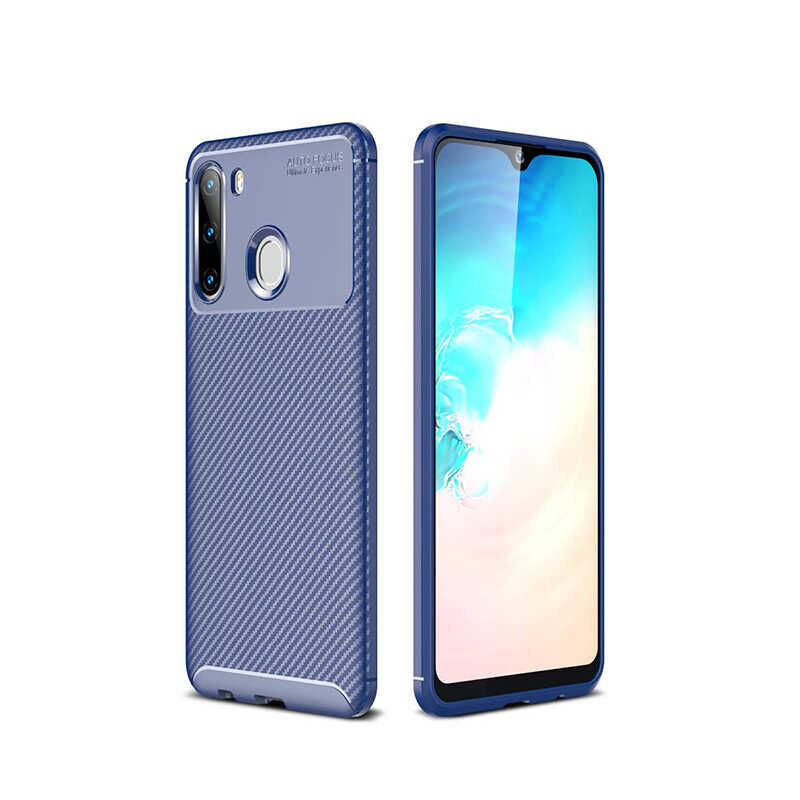 Samsung Galaxy A21 Kılıf Negro Silikon Kapak Lacivert