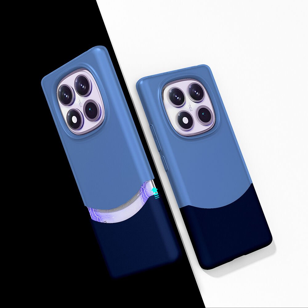 Xiaomi Redmi Note 14 Pro 5G Kılıf Mıknatıslı Duble Kapak Lacivert