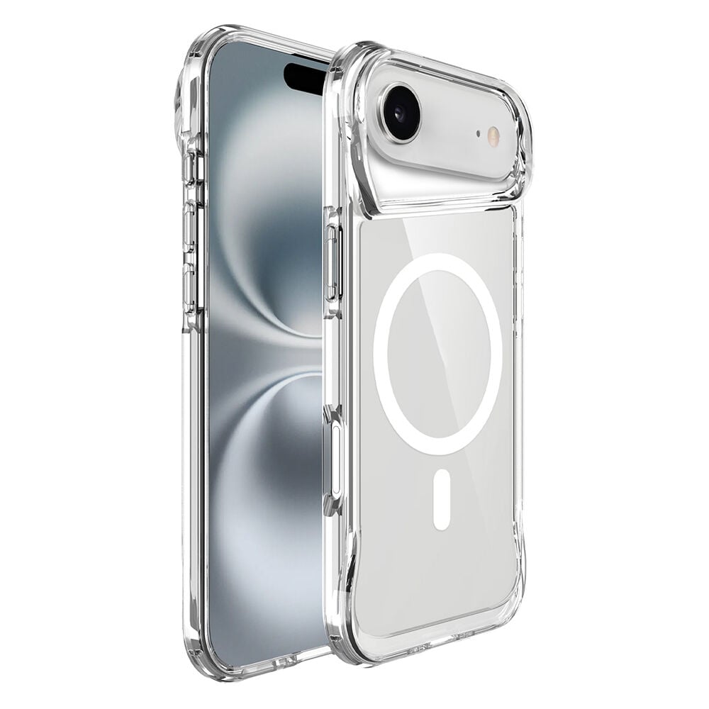 iPhone 17 Air Uyumlu Kablosuz Şarj Özellikli Darbe Emici T-Max M-safe Kapak Şeffaf