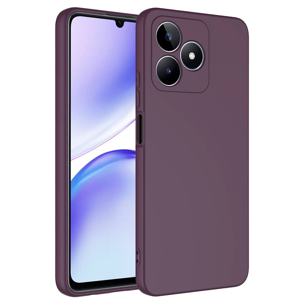 Realme Note 50 Kılıf Kamera Korumali Mara Lansman Kapak Koyu Mor