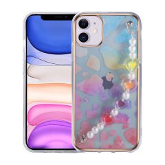 iPhone 12 Kılıf Pilla Kapak Pembe-Yeşil