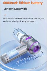 17000 Pa 100 Watt Yüksek Üfleme Ve Çekme Güçü ile Kablosuz Şarjlı Araç Süpürge 6000 Amper Batarya Çanta Hediyeli