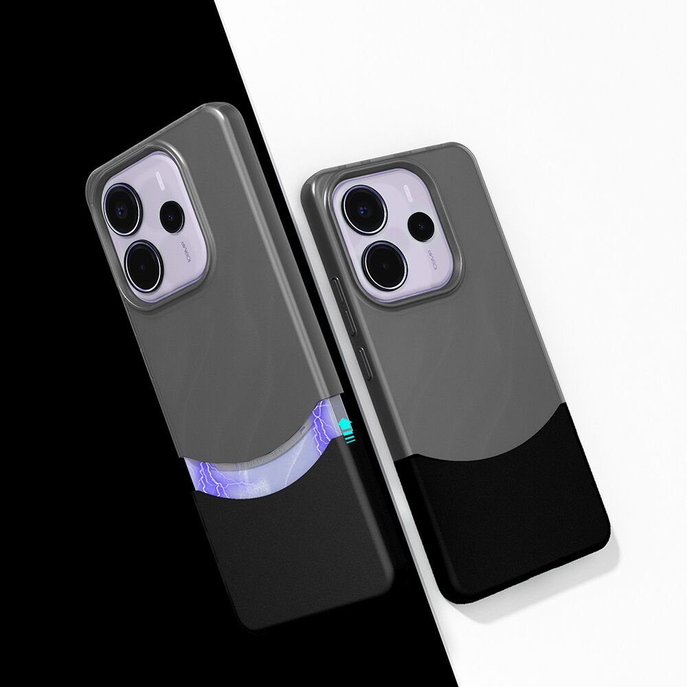 Xiaomi Redmi Note 14 5G Kılıf Mıknatıslı Duble Kapak Siyah