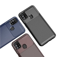 Samsung Galaxy M31 Kılıf Negro Silikon Kapak Siyah