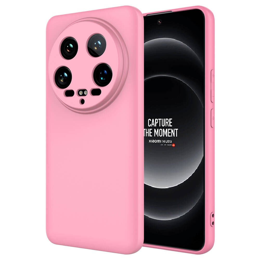 Xiaomi Mi 14 Ultra Kılıf Kamera Korumali Mara Lansman Kapak Pembe