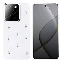 İnfinix Hot 40 Kılıf Airbag Tasarımlı Simli Şeffaf Kutup Kapak