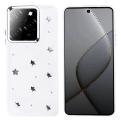 İnfinix Hot 40 Kılıf Airbag Tasarımlı Simli Şeffaf Kutup Kapak