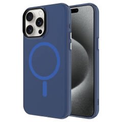 iPhone 15 Pro Max Kılıf Magsafe Şarj Özellikli Buzlu Transparan C-Pro Sert Kapak