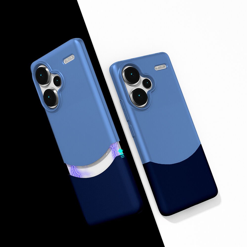 Xiaomi Redmi Note 13 Pro Plus 5G Kılıf Mıknatıslı Duble Kapak Lacivert