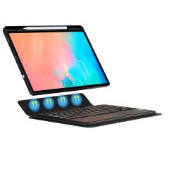 Samsung Galaxy Tab S10 FE Border Keyboard Bluetooh Bağlantılı Standlı Klavyeli Tablet Kılıfı Siyah