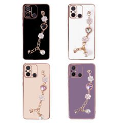 Xiaomi Redmi 12C Kılıf El Tutamaçlı Kamera Korumalı Zore Taka Silikon Kapak Pembe