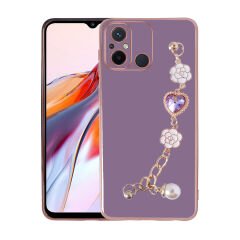 Xiaomi Redmi 12C Kılıf El Tutamaçlı Kamera Korumalı Zore Taka Silikon Kapak Pembe