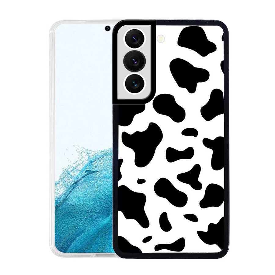 Samsung Galaxy S22 Plus Kılıf M-Fit Desenli Kapak Cow No1