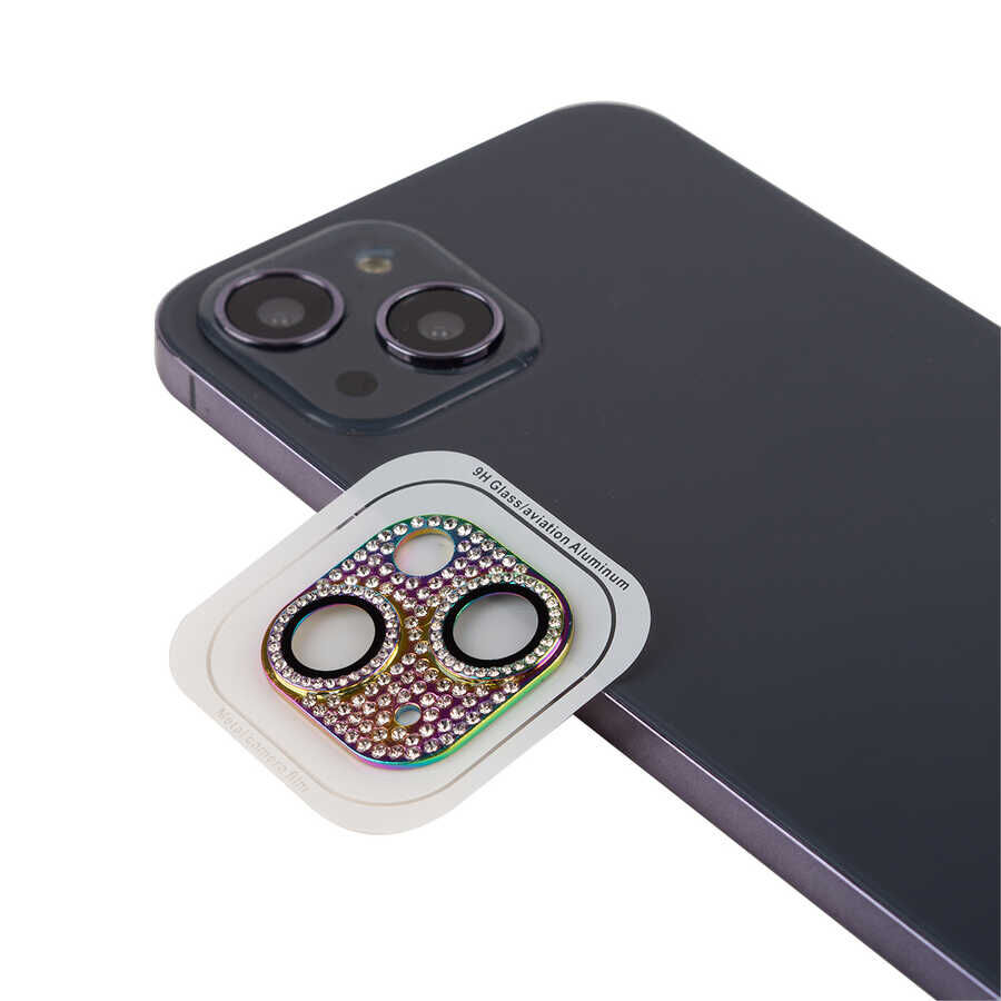 iPhone 13 Mini CL-08 Kamera Lens Koruyucu Colorful