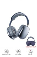 P9 Air Pro Max Kablosuz 5.3 Mikrofonlu Sd Kart Girişli Aux Kablolu Bluetooth Kulaklık Kılıf Hediyeli