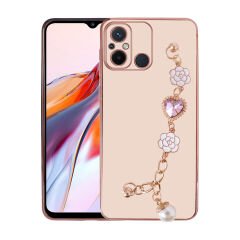 Xiaomi Redmi 12C Kılıf El Tutamaçlı Kamera Korumalı Zore Taka Silikon Kapak Pembe