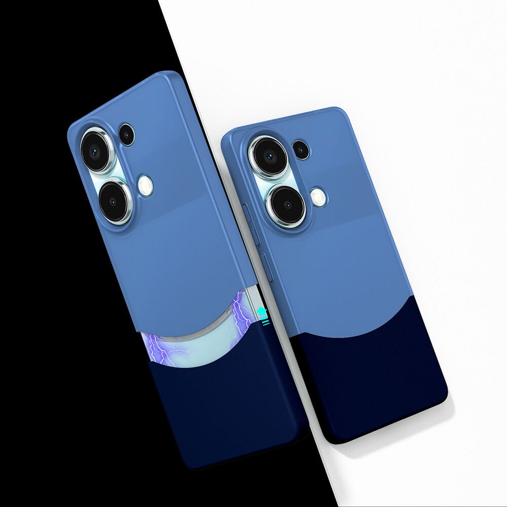 Xiaomi Redmi Note 13 Pro 4G Kılıf Mıknatıslı Duble Kapak Lacivert