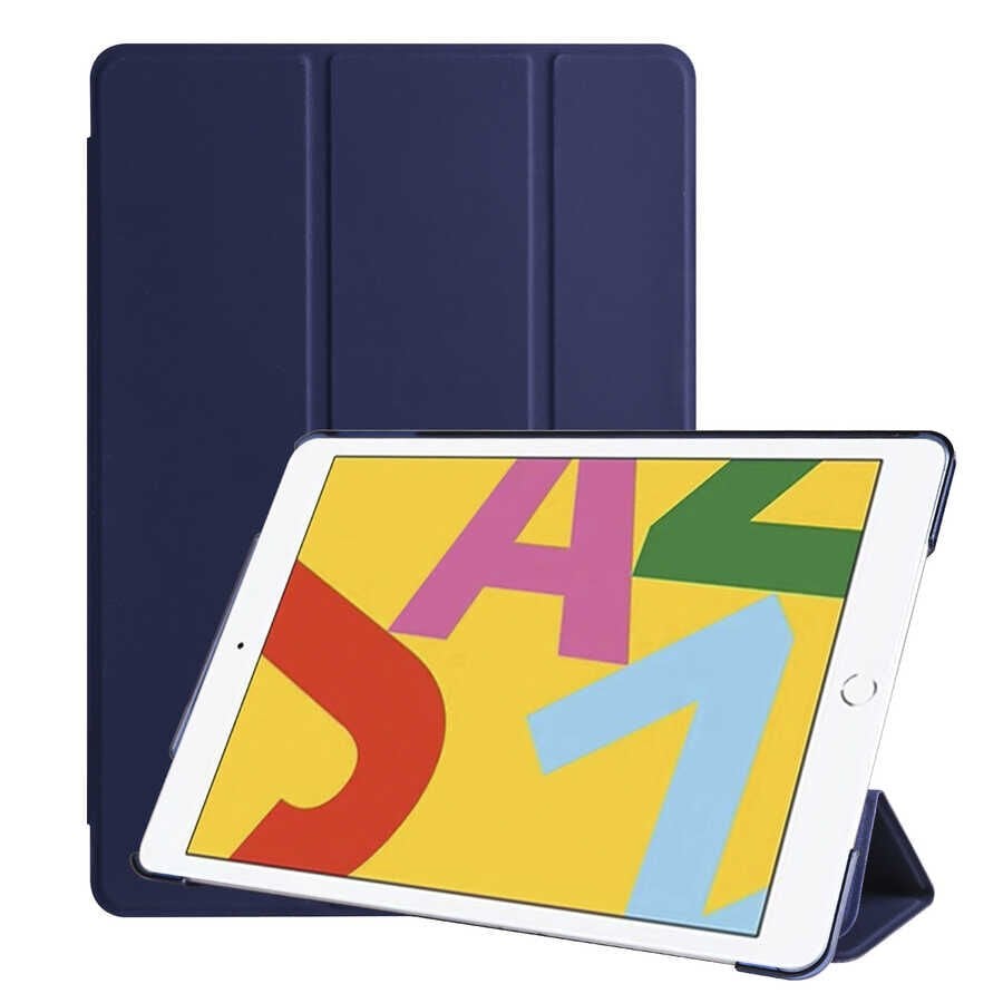 iPad 10.2 (8.Nesil) Smart Cover Standlı 1-1 Kılıf Lacivert