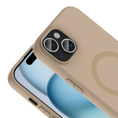 iPhone 15 Kılıf M-Safe Şarj Özellikli Kamera Korumali Premium Soft Aris Silikon Kapak