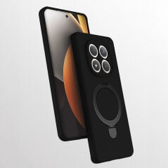 Xiaomi Redmi Note 15 Pro Uyumlu Magsafe Şarj Özellikli Standlı Halka Yüzüklü Samara Kılıf Kapak