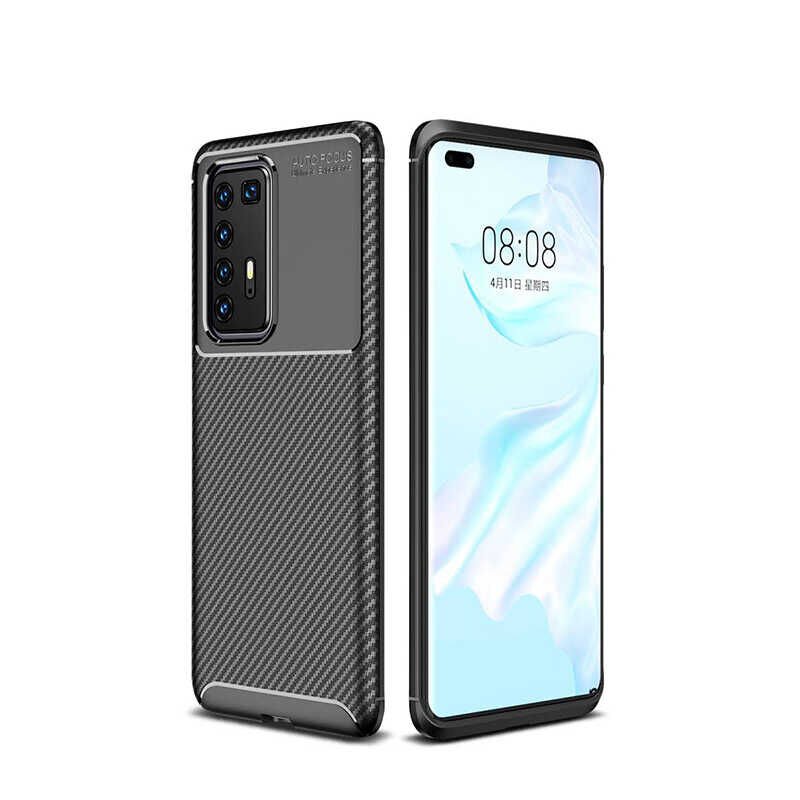 Huawei P40 Pro Kılıf Negro Silikon Kapak Kılıf Siyah