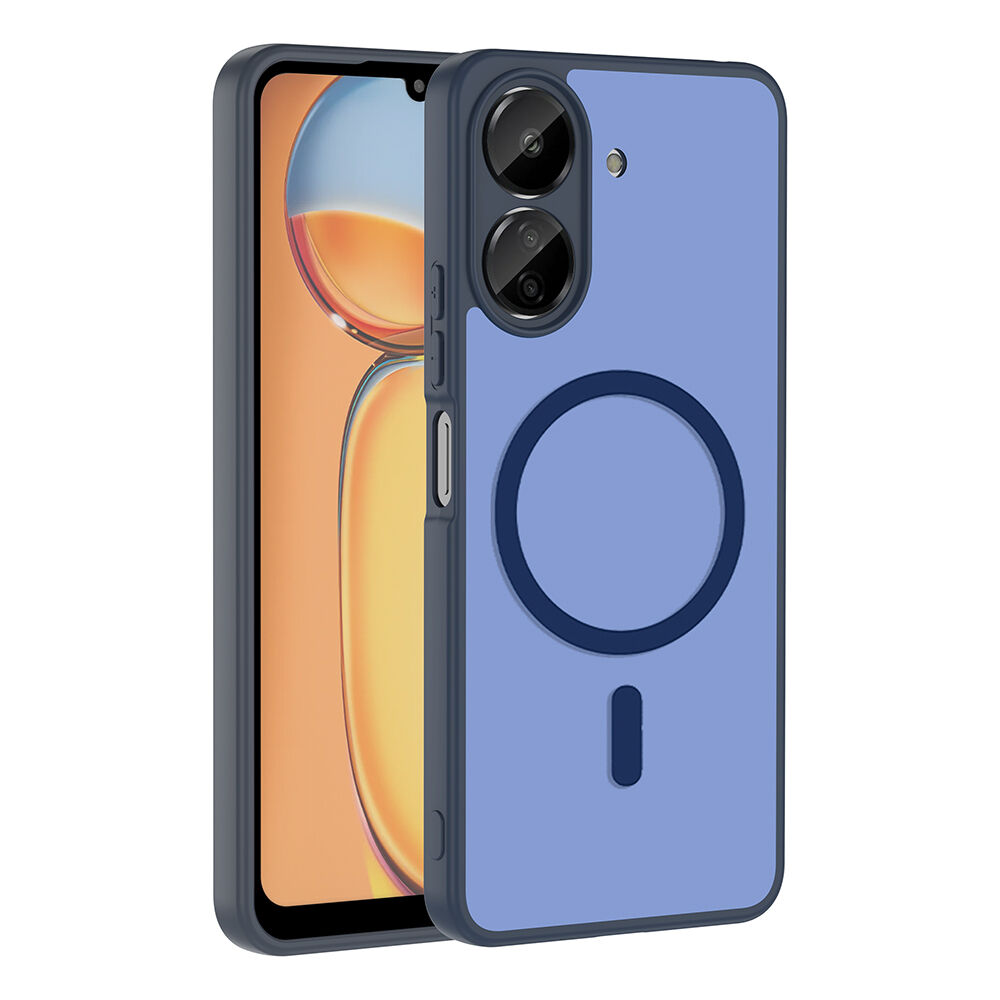 Xiaomi Poco C65 Uyumlu Kılıf Mat Magsafe Şarj Özellikli Hassas Butonlu Renkli Yumuşak Kenarlı Premium Kapak