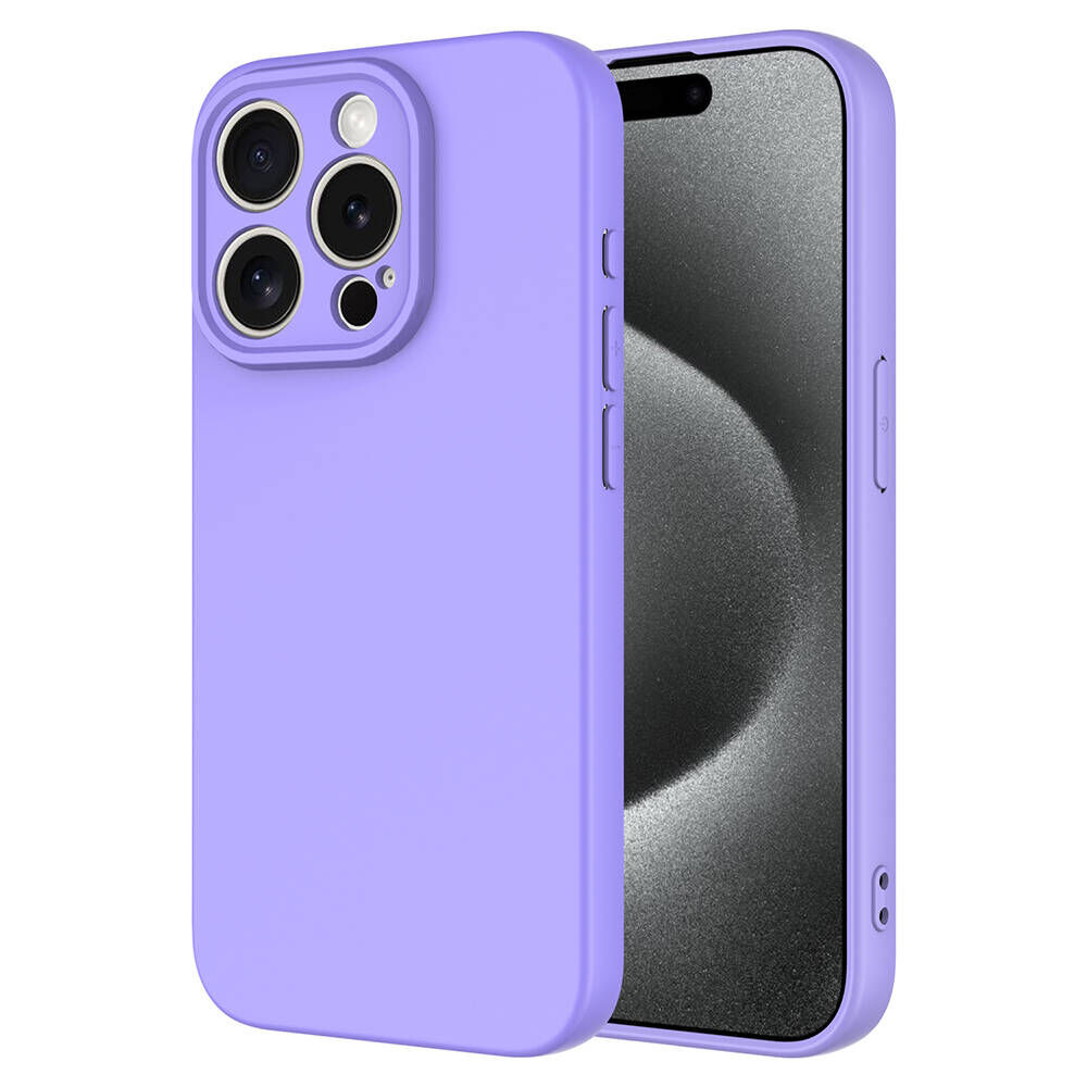 iPhone 15 Pro Max Kılıf Kamera Korumali Mara Lansman Kapak Lila