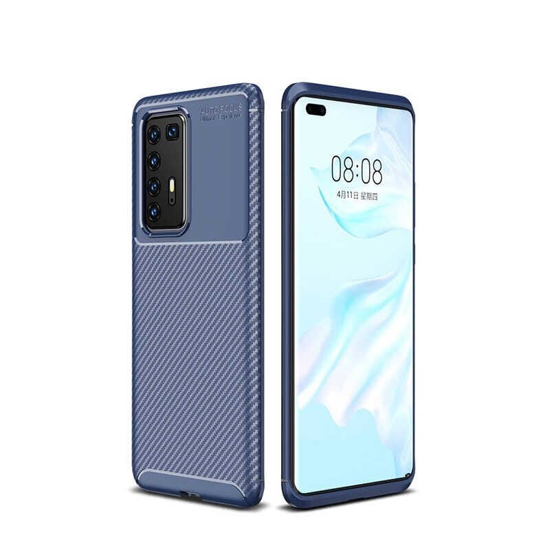 Huawei P40 Pro Kılıf Negro Silikon Kapak Kılıf Lacivert