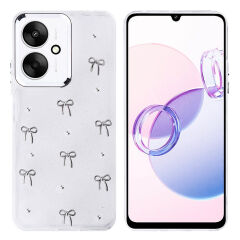 Xiaomi Poco C65 Kılıf Airbag Tasarımlı Simli Şeffaf Kutup Kapak Yıldız