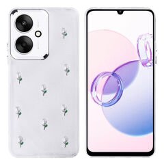 Xiaomi Poco C65 Kılıf Airbag Tasarımlı Simli Şeffaf Kutup Kapak
