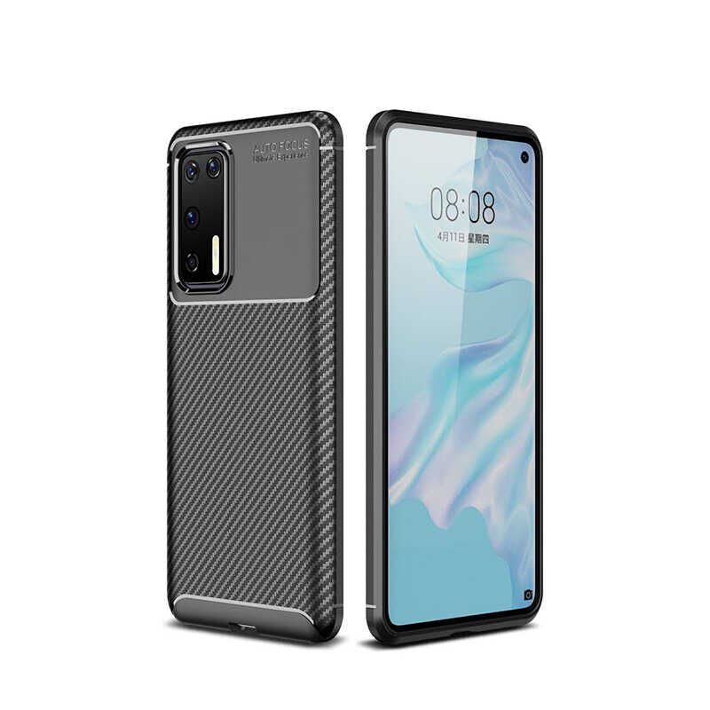 Huawei P40 Kılıf Negro Silikon Kapak Kılıf Siyah
