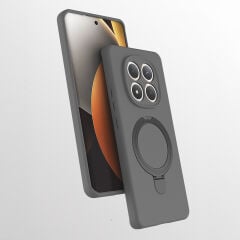Xiaomi Redmi Note 15 Pro Plus Uyumlu Magsafe Şarj Özellikli Standlı Halka Yüzüklü Samara Kılıf Kapak